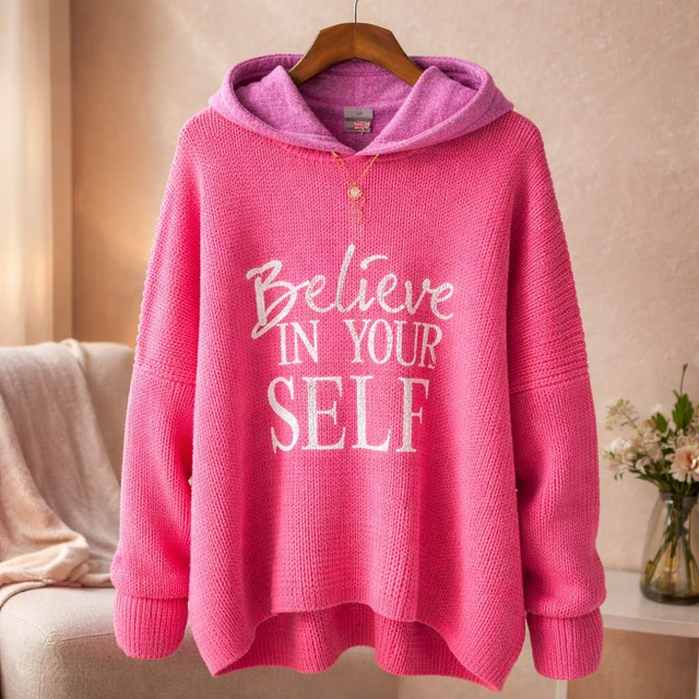 Hoodie Pullover Grobstrick (Gr. 42-48)