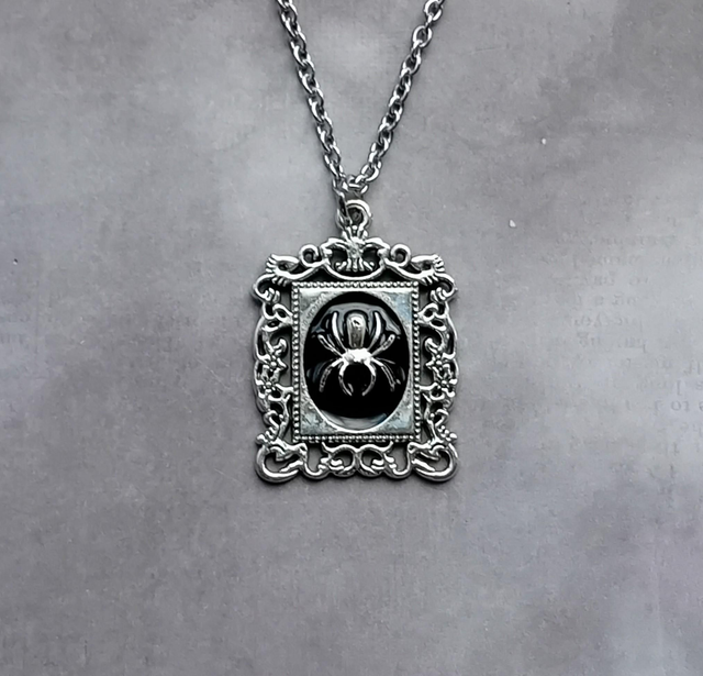 Framed Spider Necklace 