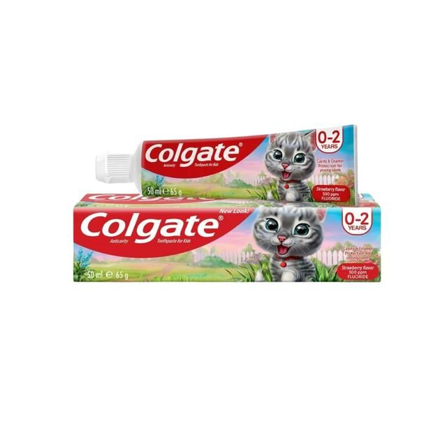 Colgate Strawberry Toothpaste For Kids, 0-2 Years, 50ml