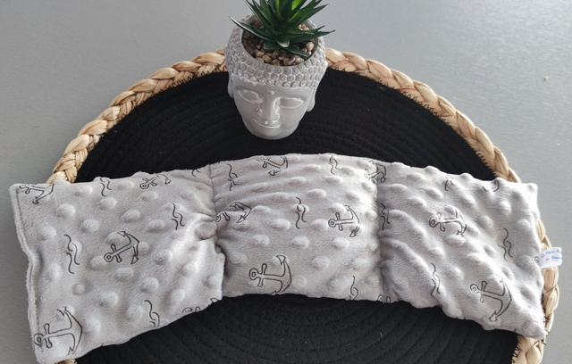 Bouillotte sèche grande minky ancre