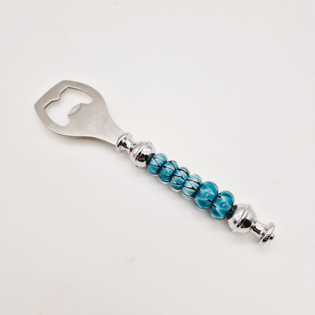 Décapsuleur perles à dents bleues