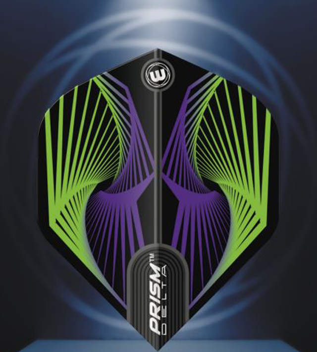 Winmau Prism Delta Flight Green &amp; Purple 5023231018052