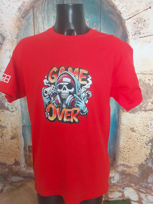 T-shirt Rouge Homme Game Over (H23)