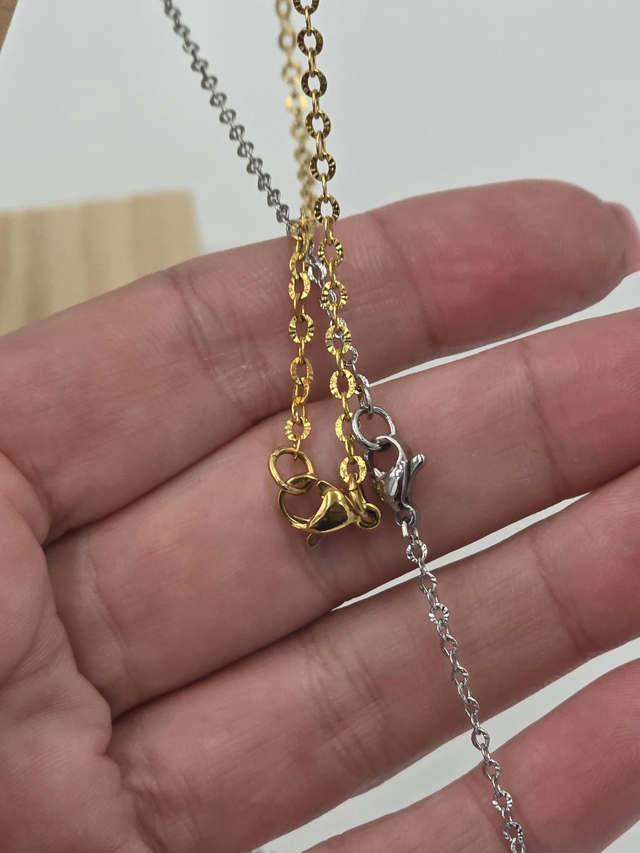 Collier Lapis lazuli acte acier inoxydable