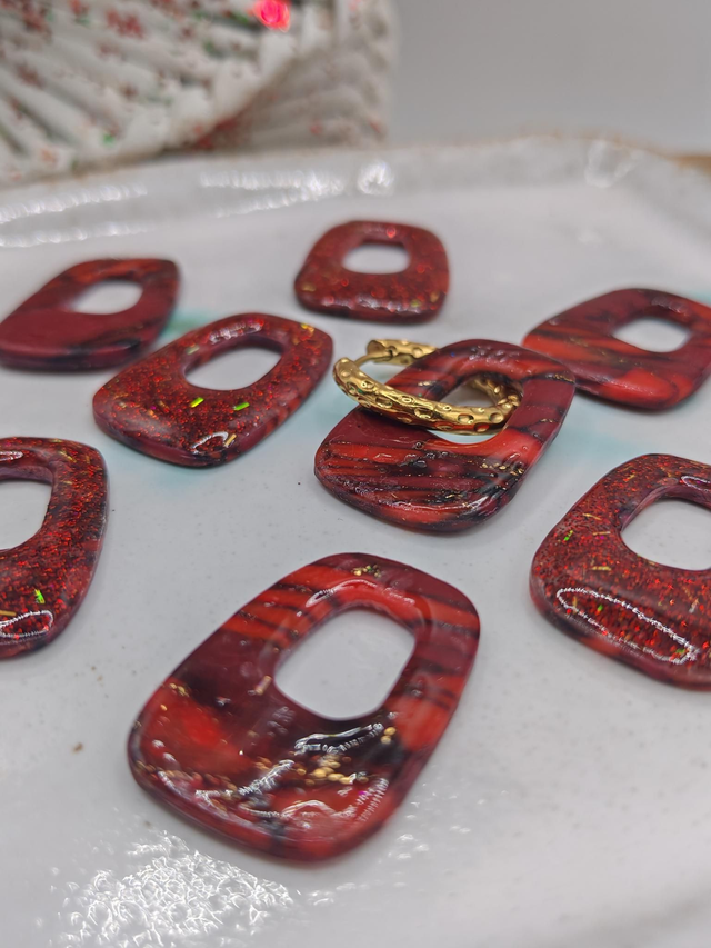 Choupettes Diana réversibles marbrées Rouge Noir 