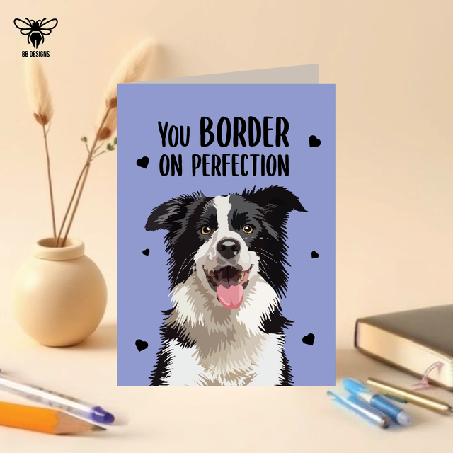 Border Collie - Anniversary/ Valentines Card