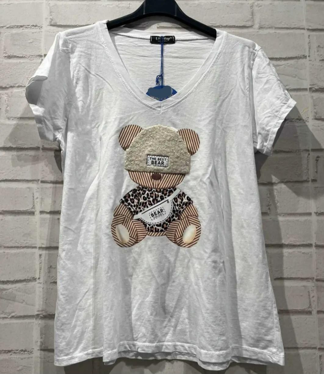 Tee shirt nounours beige