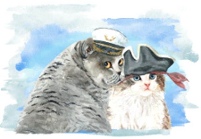 Hand made Cards - Dressed Up Cats