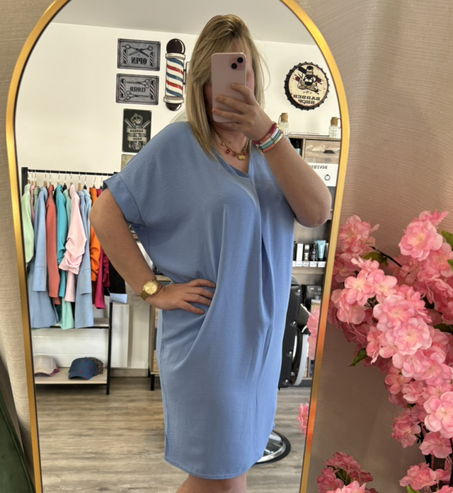 Robe fluide bleu