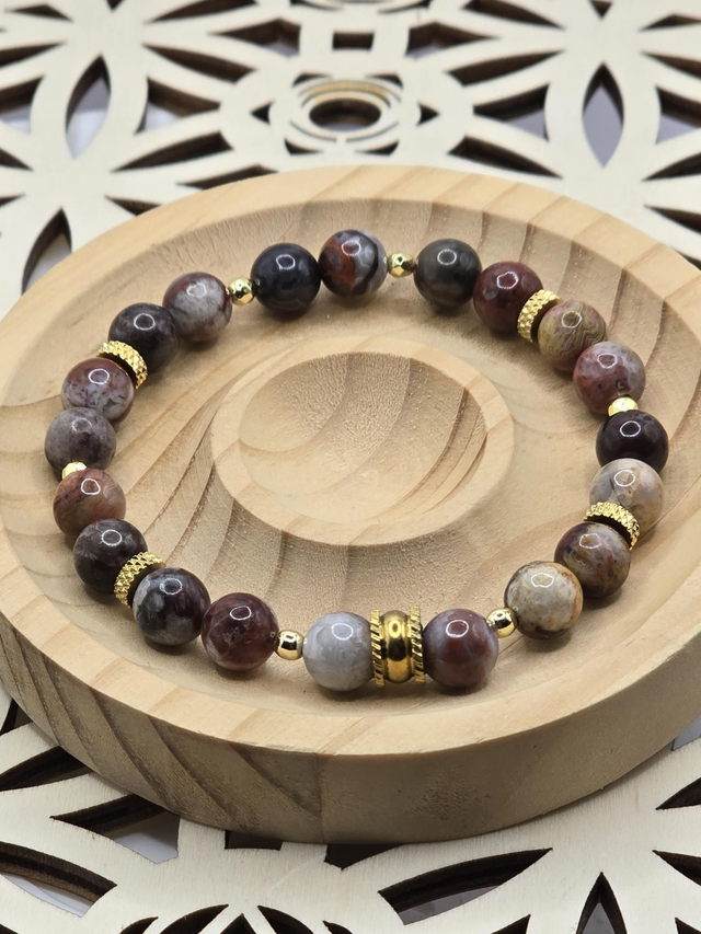 Bracelet Agate Crazy Lace 0,8 cm