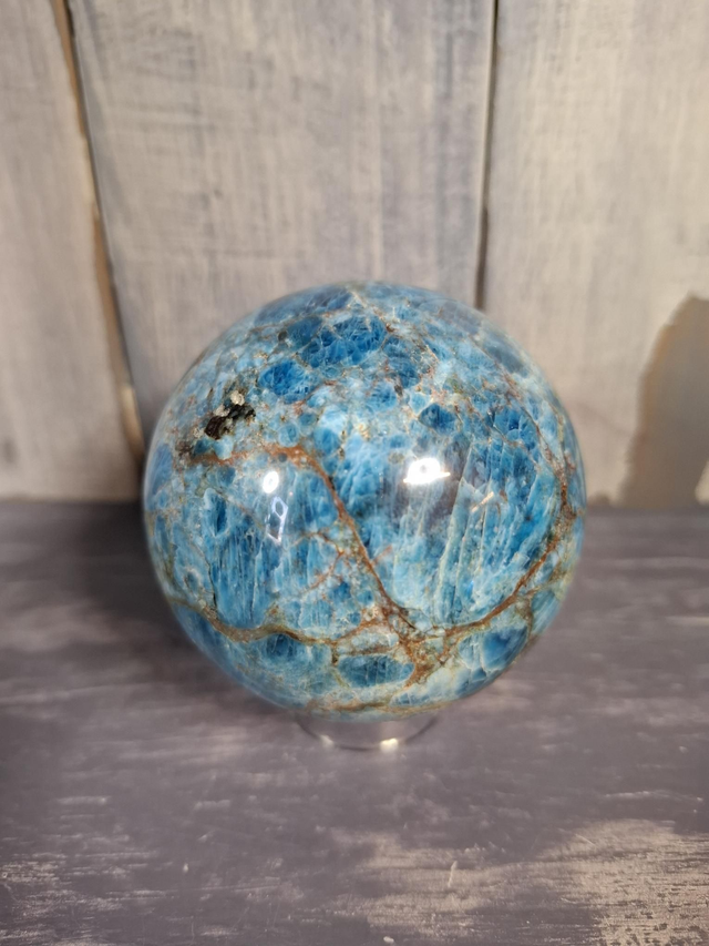 Blue Apatite Sphere #2
