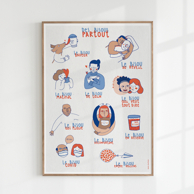 Bisous partout - Affiche