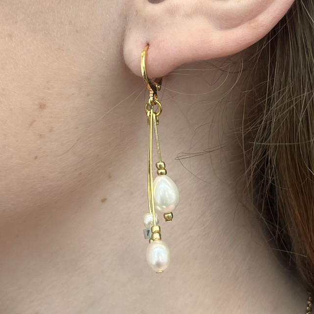Boucles d'oreilles 3 perles