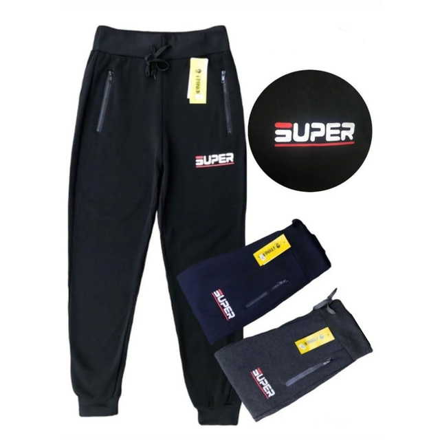 Pantalone Uomo Sportivo Invernale felpato Tuta Fitness Palestra Sport Basic