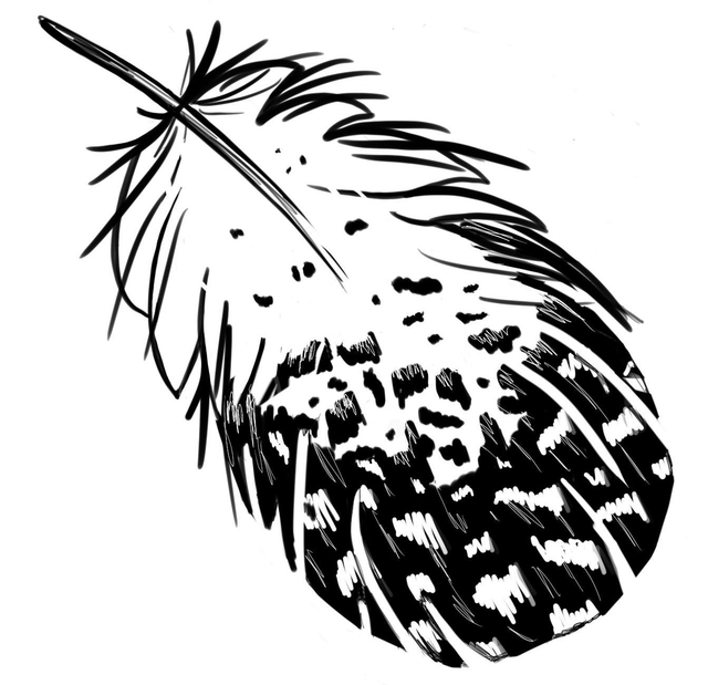 Stempel Feder II 4x4cm