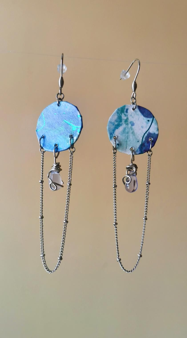 Boucles d'oreilles Spring - Bleu