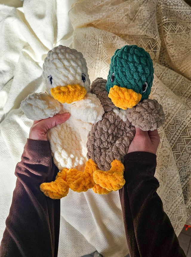 Doudou canard crochet fait main – Les jolis p’tits canards (grand format) | Mes Sucrettes