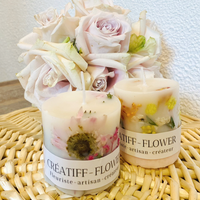 Bougie « flower power »