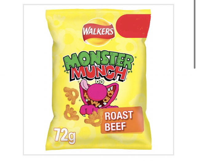 Walkers Monster Munch Roast Beef Snacks 72g 