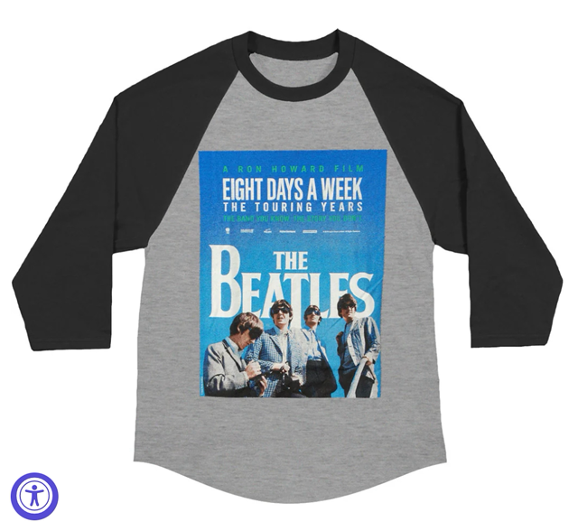 BEATLES 8 Days A Week Movie Poster Baseball Jersey