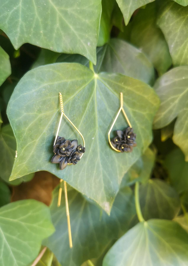 Collection Florale  Songe nocturne - Boucles d'oreilles Olivia