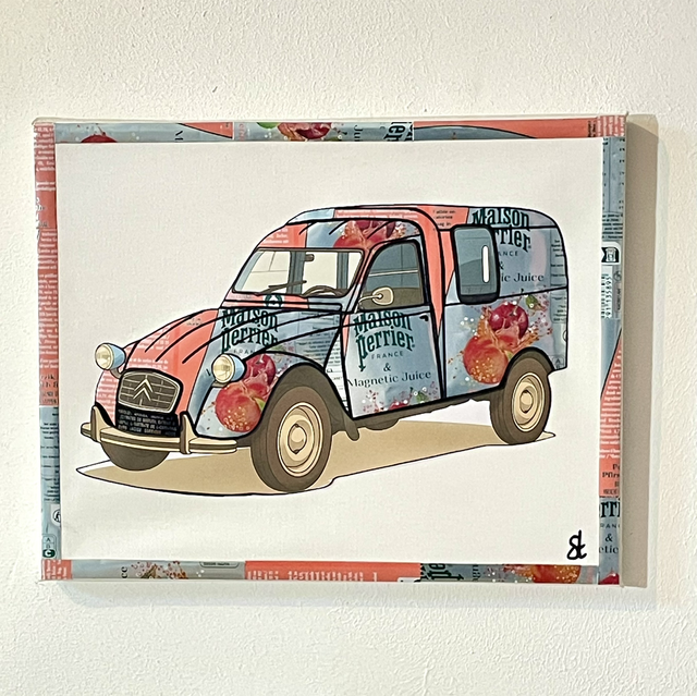Lot de 2 tableaux flash et 2cv 