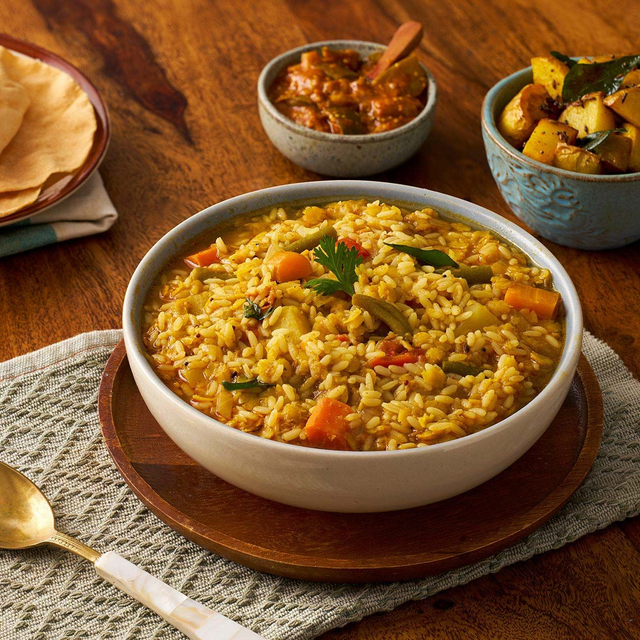 Sambar Sadam (500 CC) – South Indian Lentil &amp; Rice with Spiced Tamarind Gravy