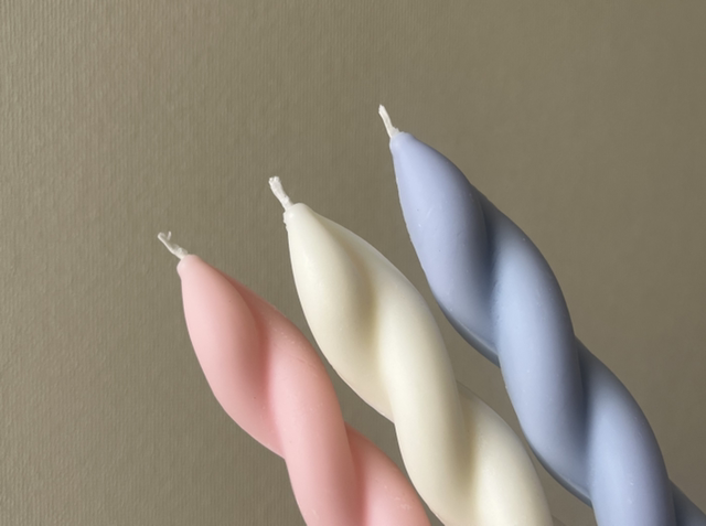 Set 3 velas trenzadas