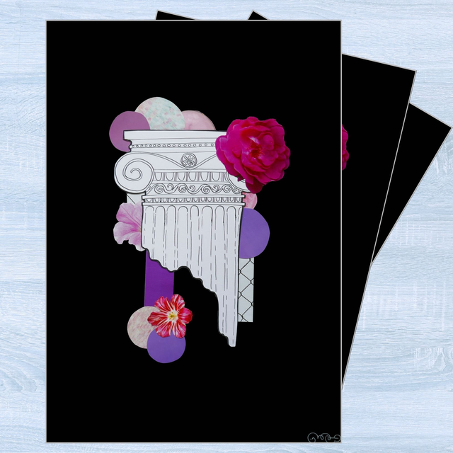 Antiques volutes - Tirage d'art A3