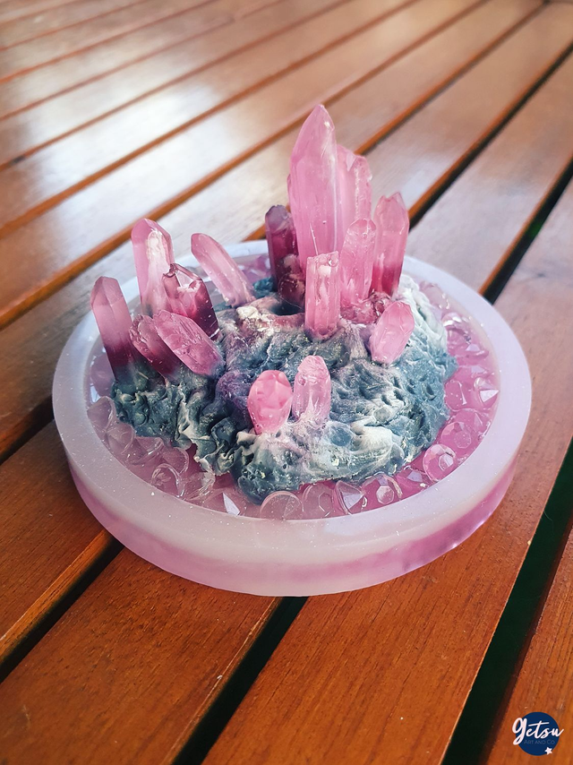 Petite décoration de cristal rose