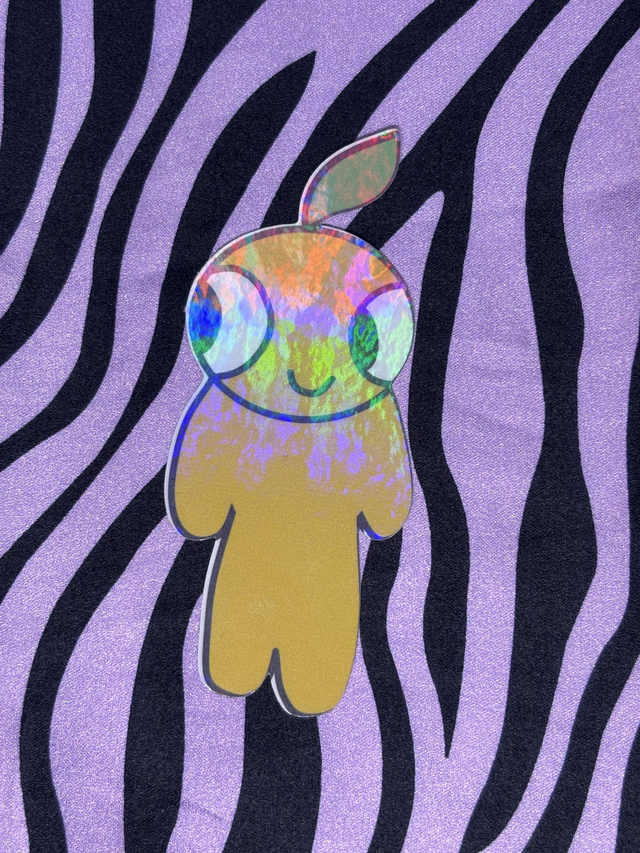 side eye yellow pikmin sticker 