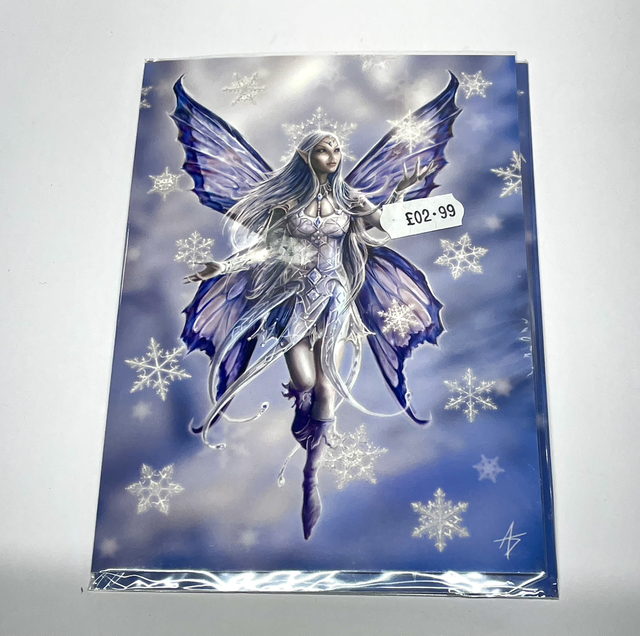 Anne Stokes Greetings Card - Snowflake Fairy 