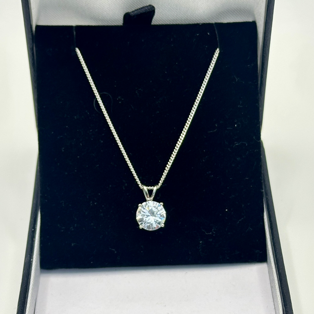 CZ Diamond 1.0ct Size Necklace