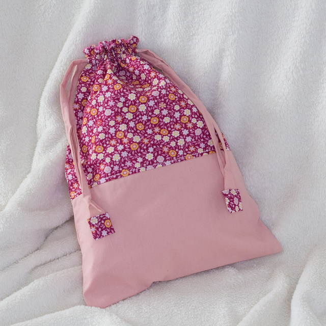 Pochon Bicolore Rose / Pivoine