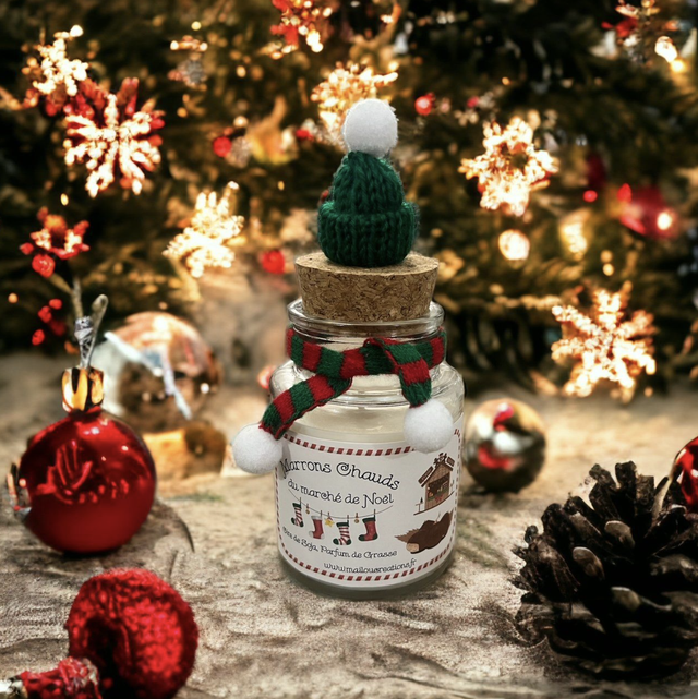 Bougies bouchon en liège  - Marrons chauds 