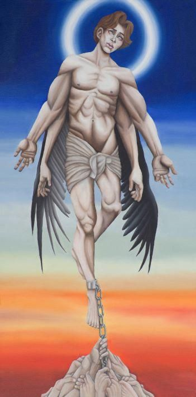 Of Inner Demons - print of acrylic painting on canvas by Etienne Marquis