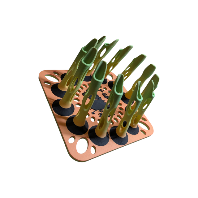 12 Arrow Fletching Stand/ Ground Quiver (Bright Orange, Lemon and Lime)