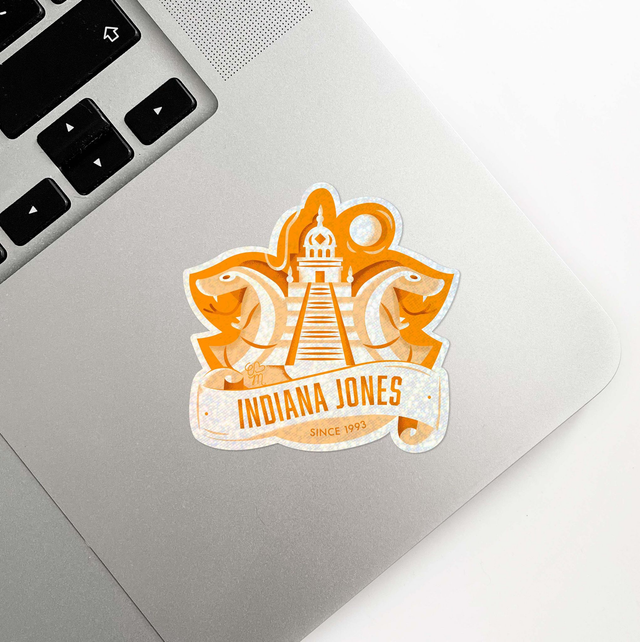 Sticker holographique Attractions Légendaires | 04 Indiana Jones