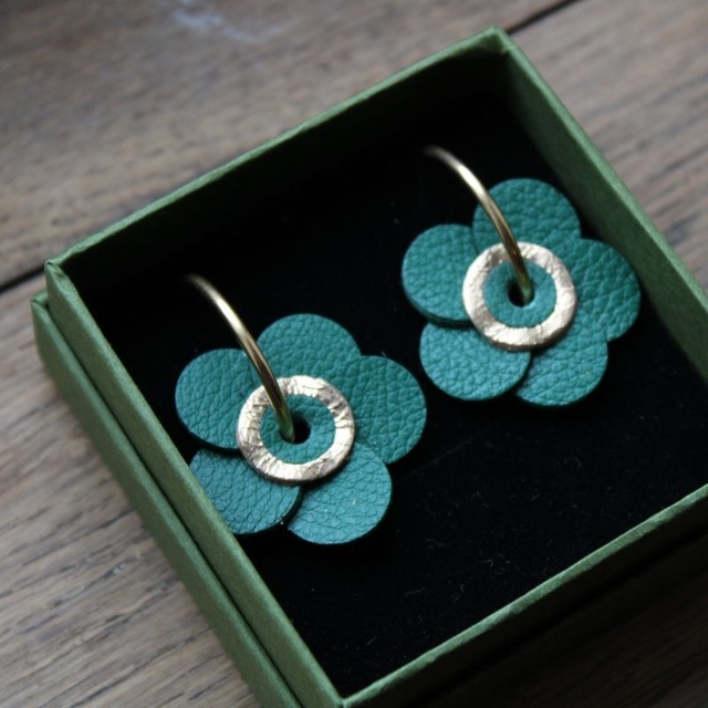 Boucles d’oreilles inspiration coquelicot