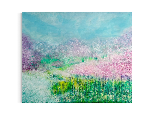 BLÜTENMEER - Wie auf Wolkenschweben  I XXL Struktur Acryl Unikat 100x120