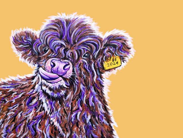 X4 Prints - Mhairi the Highland Coo 10"x8" (£7.50 per unit)