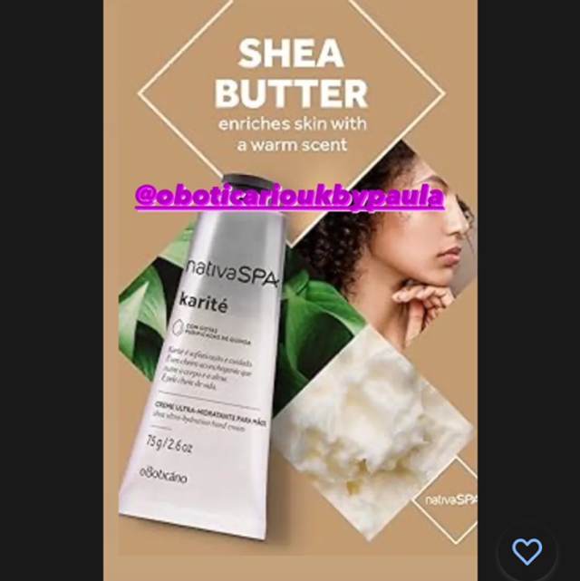 Nativa Spa Creme para Mãos Karite Shea 75g