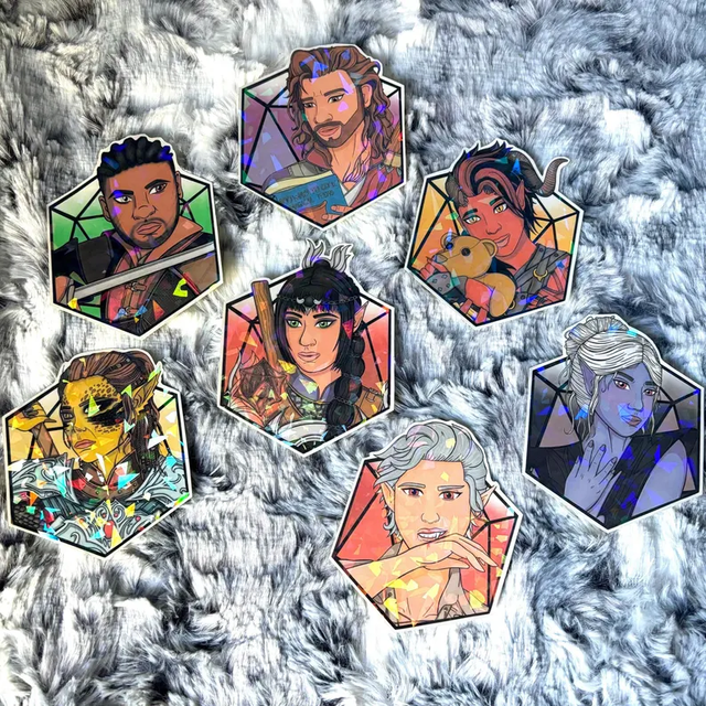 Baldur's Gate 3 D20 Sticker Companion Collection FULL SET