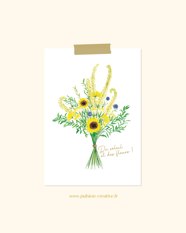 Illustration Bouquet ensoleillé