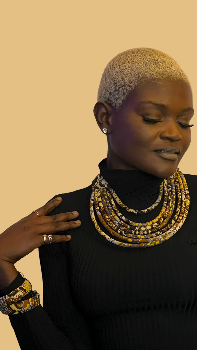 Ensembles collier, boucle d&#039;oreille et bracelet en wax