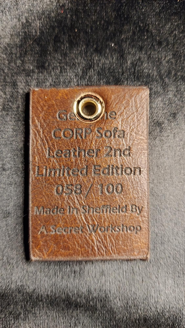 058 / 100 2nd Limited Edition Genuine CORP SOFA Leather Keyring 