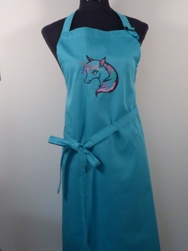 Schürze türkis „Einhorn Kopf“