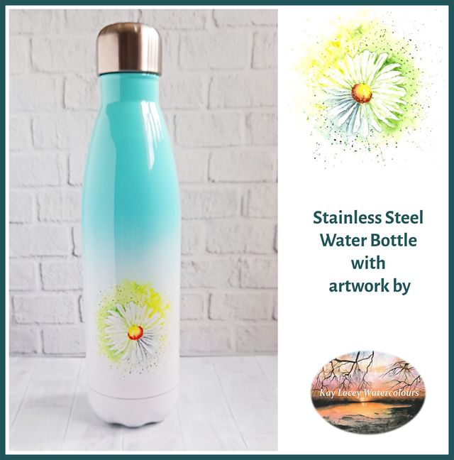 Stainless Steel Water Bottle Daisy 