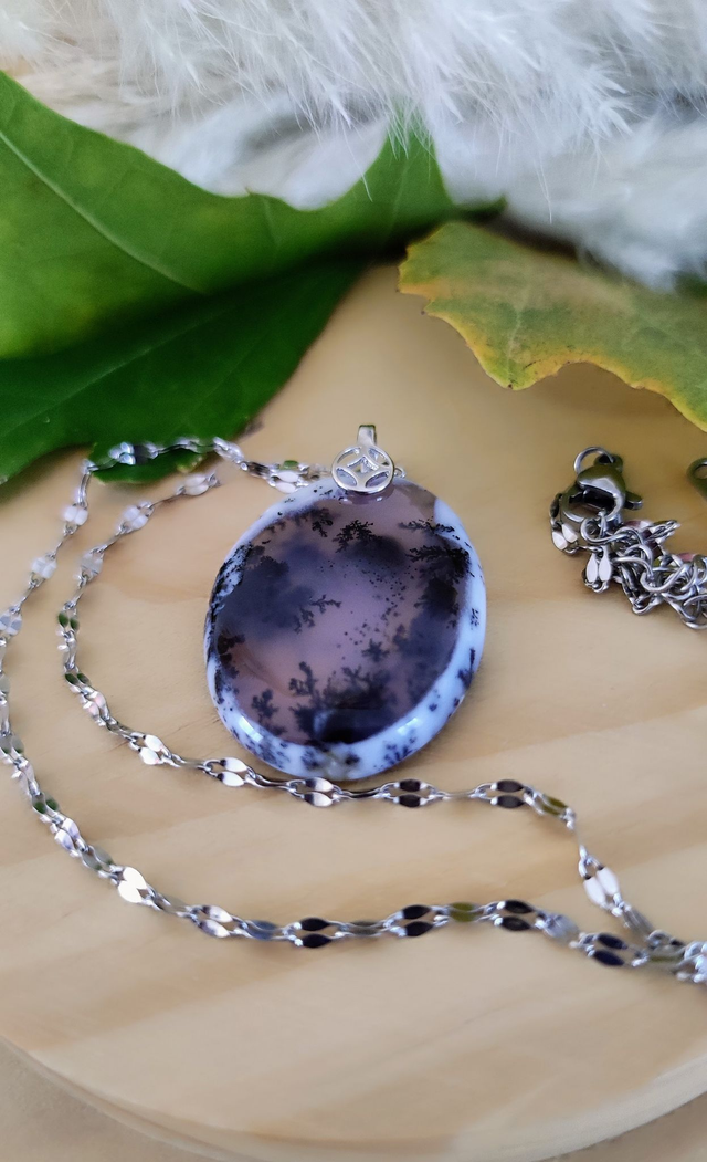 Pendentif Agate dendrite 