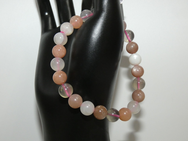 8mm Pierre de lune multicolore AA